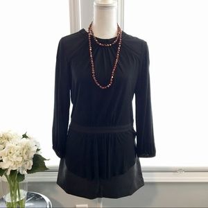 Banana Republic black peplum shirt.